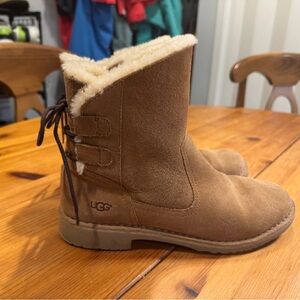 UGG Tan Boots with Cream Shearling